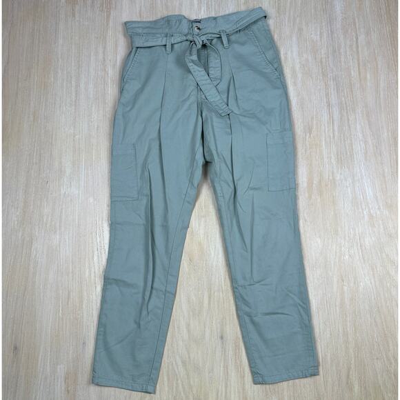 Sam Edelman Seafoam Utility Trouser Belted Coastal High Rise Casual Pants 29 - Picture 1 of 14